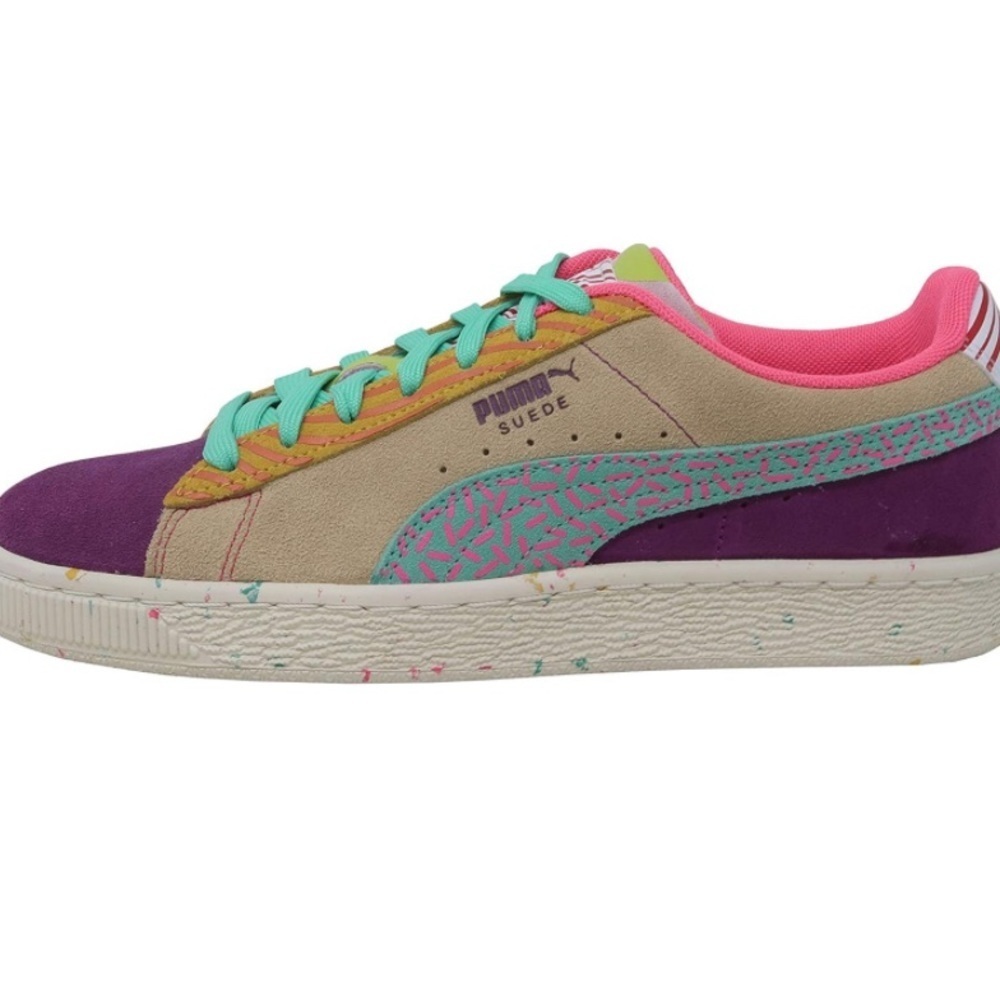 Puma Suede Low Special Sprinkle Sneakers Multi Color Size 5.5 Youth